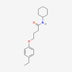 molecular formula C18H27NO2 B3754336 N-cyclohexyl-4-(4-ethylphenoxy)butanamide 