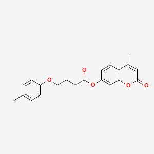 molecular formula C21H20O5 B3754358 4-methyl-2-oxo-2H-chromen-7-yl 4-(4-methylphenoxy)butanoate 