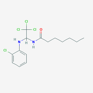 N-[2,2,2-trichloro-1-(2-chloroanilino)ethyl]heptanamide