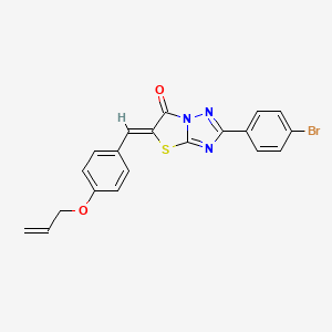 (5Z)-2-(4-Bromophenyl)-5-{[4-(prop-2-EN-1-yloxy)phenyl]methylidene}-5H,6H-[1,2,4]triazolo[3,2-B][1,3]thiazol-6-one