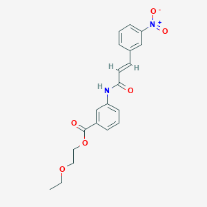 molecular formula C20H20N2O6 B3754426 2-ETHOXYETHYL 3-((3-(3-NITROPHENYL)ACRYLOYL)AMINO)BENZOATE 