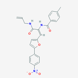 molecular formula C24H21N3O5 B375444 N-[1-[(allylamino)carbonyl]-2-(5-{4-nitrophenyl}-2-furyl)vinyl]-4-methylbenzamide 