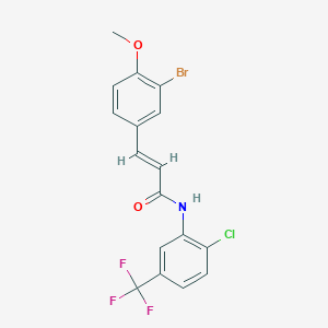 3-(3-bromo-4-methoxyphenyl)-N-[2-chloro-5-(trifluoromethyl)phenyl]acrylamide