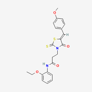 N-(2-ethoxyphenyl)-3-[5-(4-methoxybenzylidene)-4-oxo-2-thioxo-1,3-thiazolidin-3-yl]propanamide