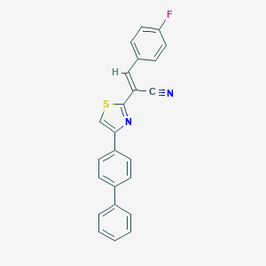 2-(4-[1,1'-Biphenyl]-4-yl-1,3-thiazol-2-yl)-3-(4-fluorophenyl)acrylonitrile