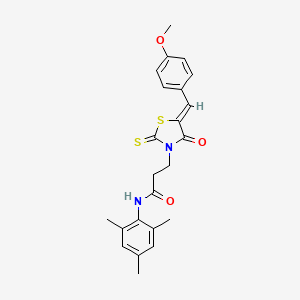 N-mesityl-3-[5-(4-methoxybenzylidene)-4-oxo-2-thioxo-1,3-thiazolidin-3-yl]propanamide