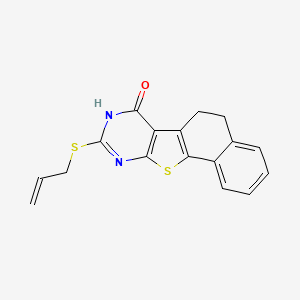 14-prop-2-enylsulfanyl-17-thia-13,15-diazatetracyclo[8.7.0.02,7.011,16]heptadeca-1(10),2,4,6,11(16),14-hexaen-12-one