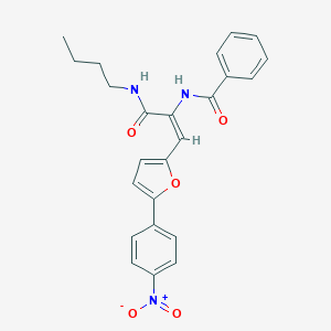 molecular formula C24H23N3O5 B375452 N-[1-[(butylamino)carbonyl]-2-(5-{4-nitrophenyl}-2-furyl)vinyl]benzamide 