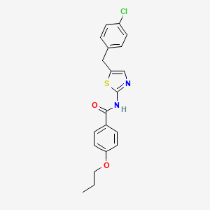 N-[5-(4-chlorobenzyl)-1,3-thiazol-2-yl]-4-propoxybenzamide