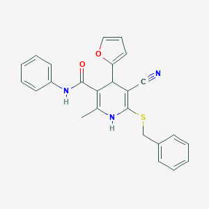 6-(benzylsulfanyl)-5-cyano-4-(2-furyl)-2-methyl-N-phenyl-1,4-dihydropyridine-3-carboxamide