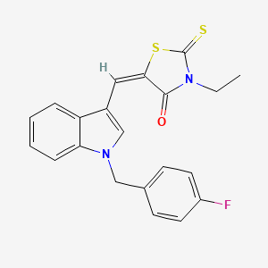 3-ethyl-5-{[1-(4-fluorobenzyl)-1H-indol-3-yl]methylene}-2-thioxo-1,3-thiazolidin-4-one