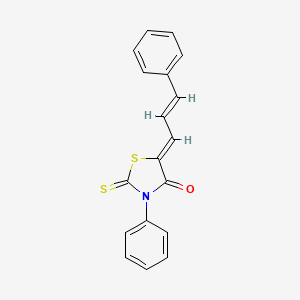 3-phenyl-5-(3-phenyl-2-propen-1-ylidene)-2-thioxo-1,3-thiazolidin-4-one