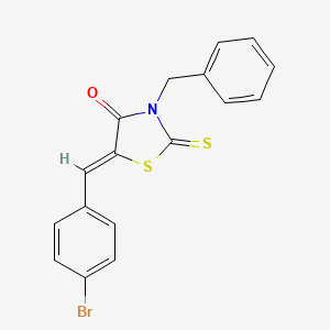 (5E)-3-benzyl-5-(4-bromobenzylidene)-2-thioxo-1,3-thiazolidin-4-one