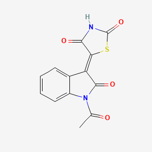 (5Z)-5-(1-acetyl-2-oxoindol-3-ylidene)-1,3-thiazolidine-2,4-dione