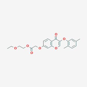 molecular formula C23H24O7 B3754607 2-ethoxyethyl {[3-(2,5-dimethylphenoxy)-4-oxo-4H-chromen-7-yl]oxy}acetate 