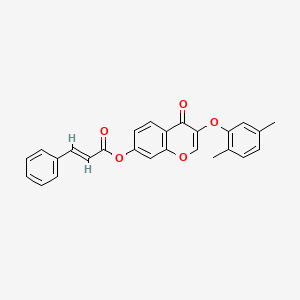 3-(2,5-dimethylphenoxy)-4-oxo-4H-chromen-7-yl 3-phenylacrylate