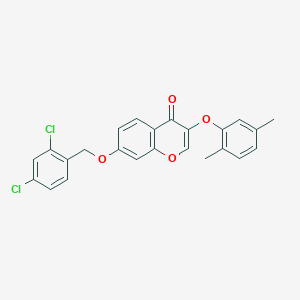 7-[(2,4-Dichlorophenyl)methoxy]-3-(2,5-dimethylphenoxy)chromen-4-one