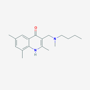 3-{[Butyl(methyl)amino]methyl}-2,6,8-trimethylquinolin-4-ol