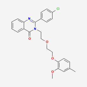 2-(4-CHLOROPHENYL)-3-{2-[2-(2-METHOXY-4-METHYLPHENOXY)ETHOXY]ETHYL}-3,4-DIHYDROQUINAZOLIN-4-ONE