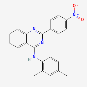 molecular formula C22H18N4O2 B3754663 N-(2,4-dimethylphenyl)-2-(4-nitrophenyl)quinazolin-4-amine 