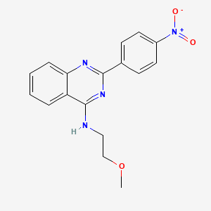 N-(2-methoxyethyl)-2-(4-nitrophenyl)quinazolin-4-amine