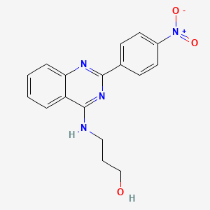 3-{[2-(4-Nitrophenyl)quinazolin-4-yl]amino}propan-1-ol