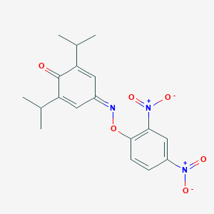molecular formula C18H19N3O6 B375472 2,6-diisopropylbenzo-1,4-quinone 4-(O-{2,4-bisnitrophenyl}oxime) 