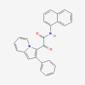 molecular formula C26H18N2O2 B3754739 N-naphthalen-1-yl-2-oxo-2-(2-phenylindolizin-3-yl)acetamide 