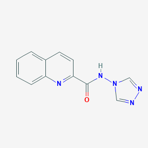 molecular formula C12H9N5O B375474 N-(1,2,4-triazol-4-yl)quinoline-2-carboxamide 