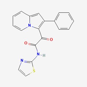 molecular formula C19H13N3O2S B3754755 2-oxo-2-(2-phenylindolizin-3-yl)-N-(1,3-thiazol-2-yl)acetamide 