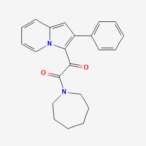 1-(azepan-1-yl)-2-(2-phenylindolizin-3-yl)ethane-1,2-dione