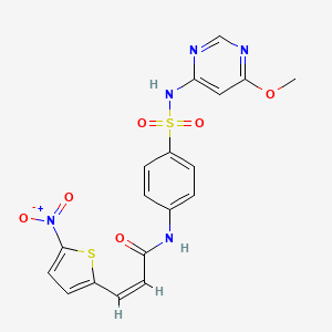 N-(4-{[(6-methoxy-4-pyrimidinyl)amino]sulfonyl}phenyl)-3-(5-nitro-2-thienyl)acrylamide