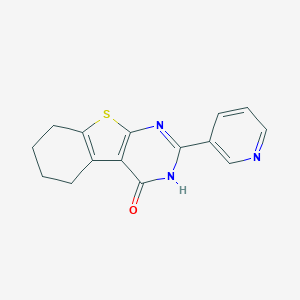 molecular formula C15H13N3OS B375487 2-(3-Pyridinyl)-5,6,7,8-tetrahydro[1]benzothieno[2,3-d]pyrimidin-4(3H)-one CAS No. 4639-67-2