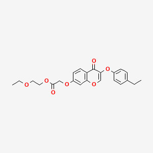 molecular formula C23H24O7 B3754870 2-ethoxyethyl {[3-(4-ethylphenoxy)-4-oxo-4H-chromen-7-yl]oxy}acetate 