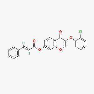 molecular formula C24H15ClO5 B3754879 3-(2-chlorophenoxy)-4-oxo-4H-chromen-7-yl 3-phenylacrylate 