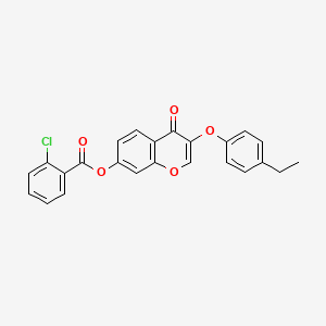 [3-(4-Ethylphenoxy)-4-oxochromen-7-yl] 2-chlorobenzoate