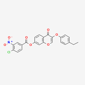 molecular formula C24H16ClNO7 B3754903 [3-(4-Ethylphenoxy)-4-oxochromen-7-yl] 4-chloro-3-nitrobenzoate 