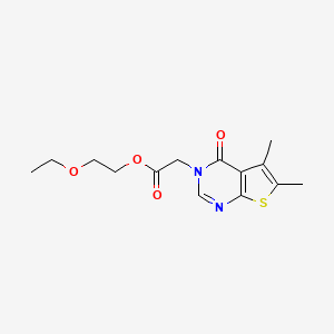 2-Ethoxyethyl 2-(5,6-dimethyl-4-oxothieno[2,3-d]pyrimidin-3-yl)acetate