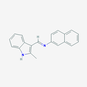 molecular formula C20H16N2 B375495 N-[(2-methyl-1H-indol-3-yl)methylene]-N-(2-naphthyl)amine 