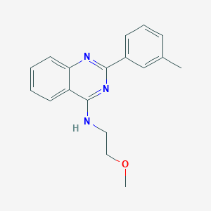 N-(2-methoxyethyl)-2-(3-methylphenyl)quinazolin-4-amine