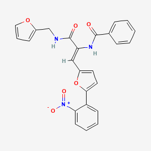 N-{1-{[(2-furylmethyl)amino]carbonyl}-2-[5-(2-nitrophenyl)-2-furyl]vinyl}benzamide