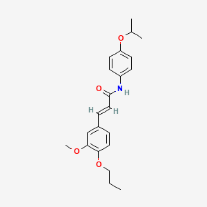 N-(4-isopropoxyphenyl)-3-(3-methoxy-4-propoxyphenyl)acrylamide