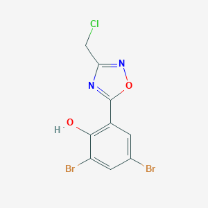 2,4-Dibromo-6-[3-(chloromethyl)-1,2,4-oxadiazol-5-yl]phenol