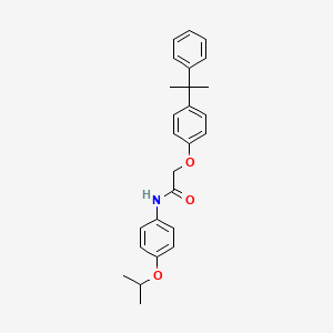 2-[4-(2-phenylpropan-2-yl)phenoxy]-N-(4-propan-2-yloxyphenyl)acetamide