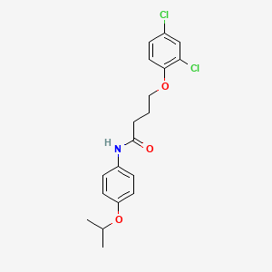 molecular formula C19H21Cl2NO3 B3754983 4-(2,4-dichlorophenoxy)-N-(4-isopropoxyphenyl)butanamide 