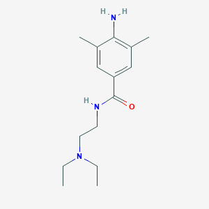 molecular formula C15H25N3O B037550 4-Amino-N-(2-(diethylamino)ethyl)-3,5-dimethylbenzamide CAS No. 112740-74-6