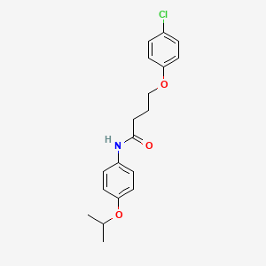 molecular formula C19H22ClNO3 B3755005 4-(4-chlorophenoxy)-N-(4-isopropoxyphenyl)butanamide 