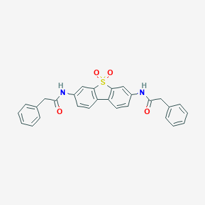 molecular formula C28H22N2O4S B375502 N,N'-(5,5-Dioxidodibenzo[b,d]thiene-3,7-diyl)bis(2-phenylacetamide) 