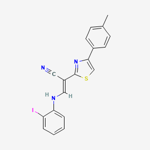 3-[(2-iodophenyl)amino]-2-[4-(4-methylphenyl)-1,3-thiazol-2-yl]acrylonitrile