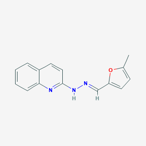 molecular formula C15H13N3O B375506 2-{(2E)-2-[(5-methylfuran-2-yl)methylidene]hydrazinyl}quinoline 